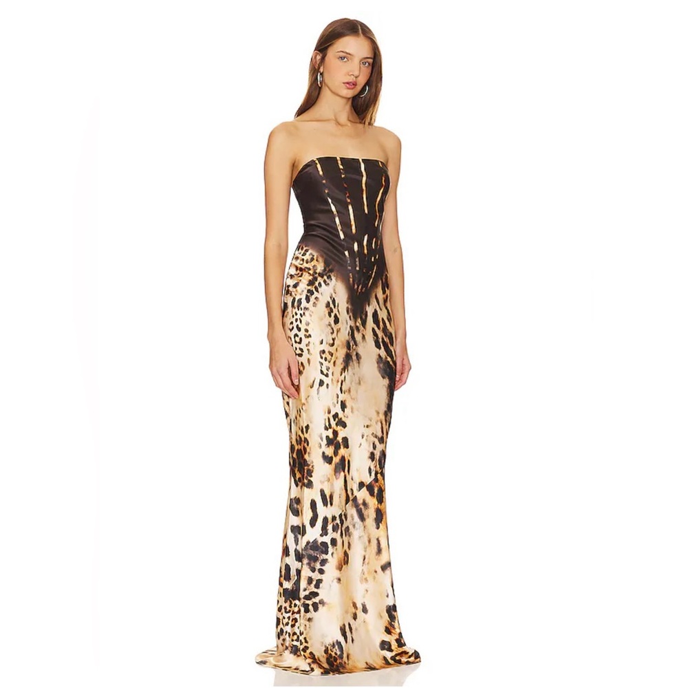retrofete Shayna Silk Dress in Vintage Cheetah - Picture 2 of 7